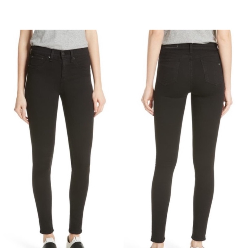 RAG & BONE DENIM LEGGINGS IN PDF DARK GREEN 27